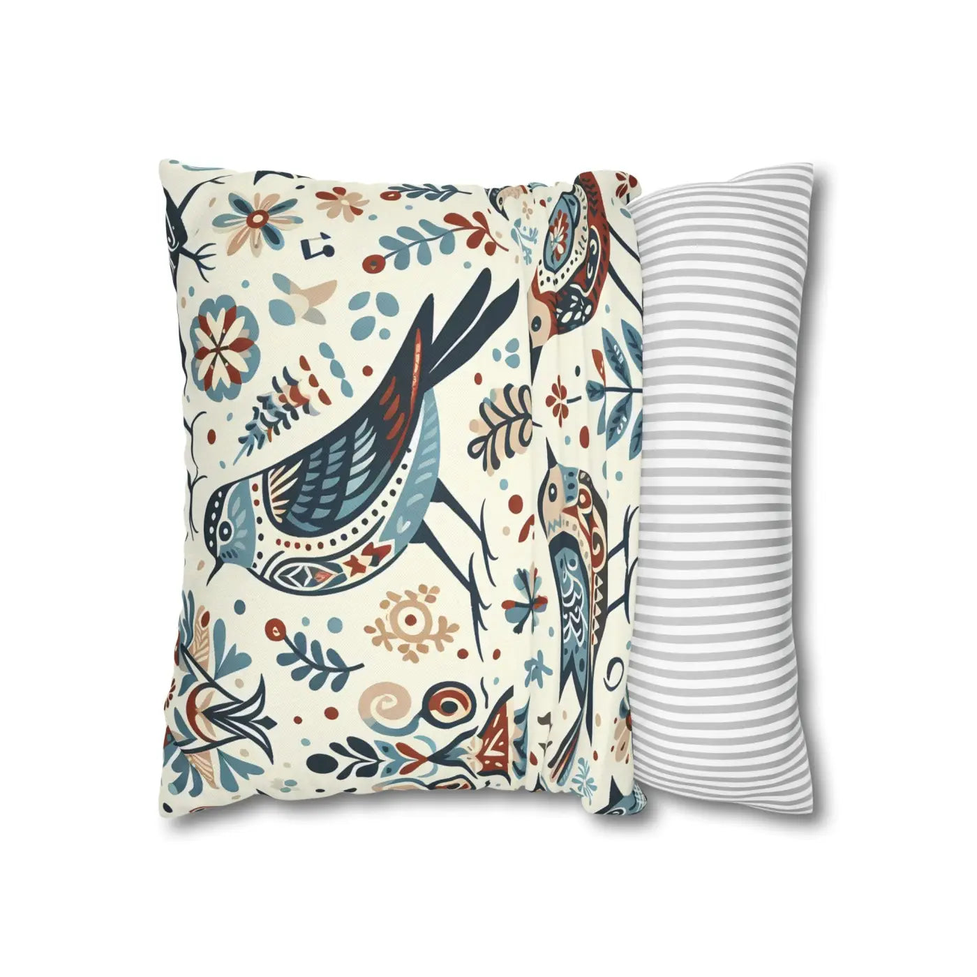 Bohemian Bird Print Pillowcase - Decorative Spun Polyester - DipaliZ