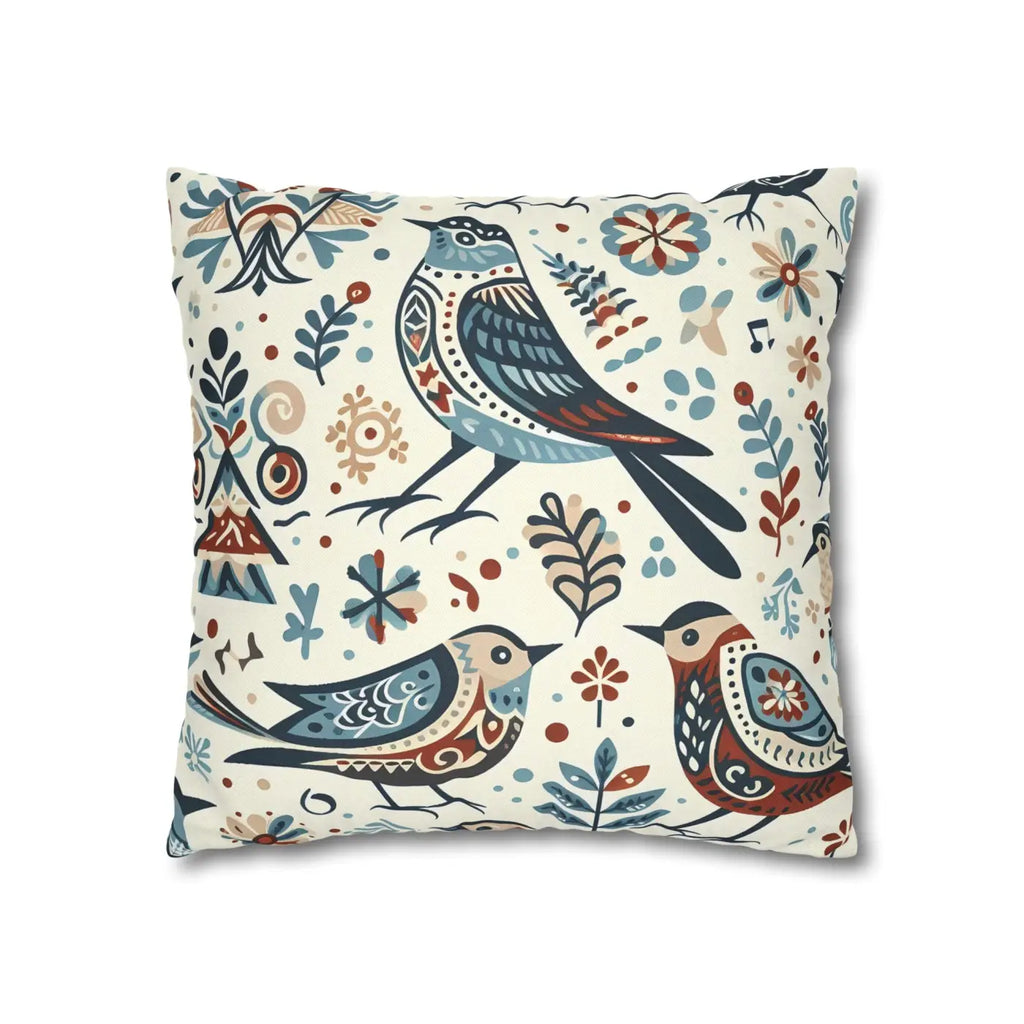 Bohemian Bird Print Pillowcase - Decorative Spun Polyester - DipaliZ