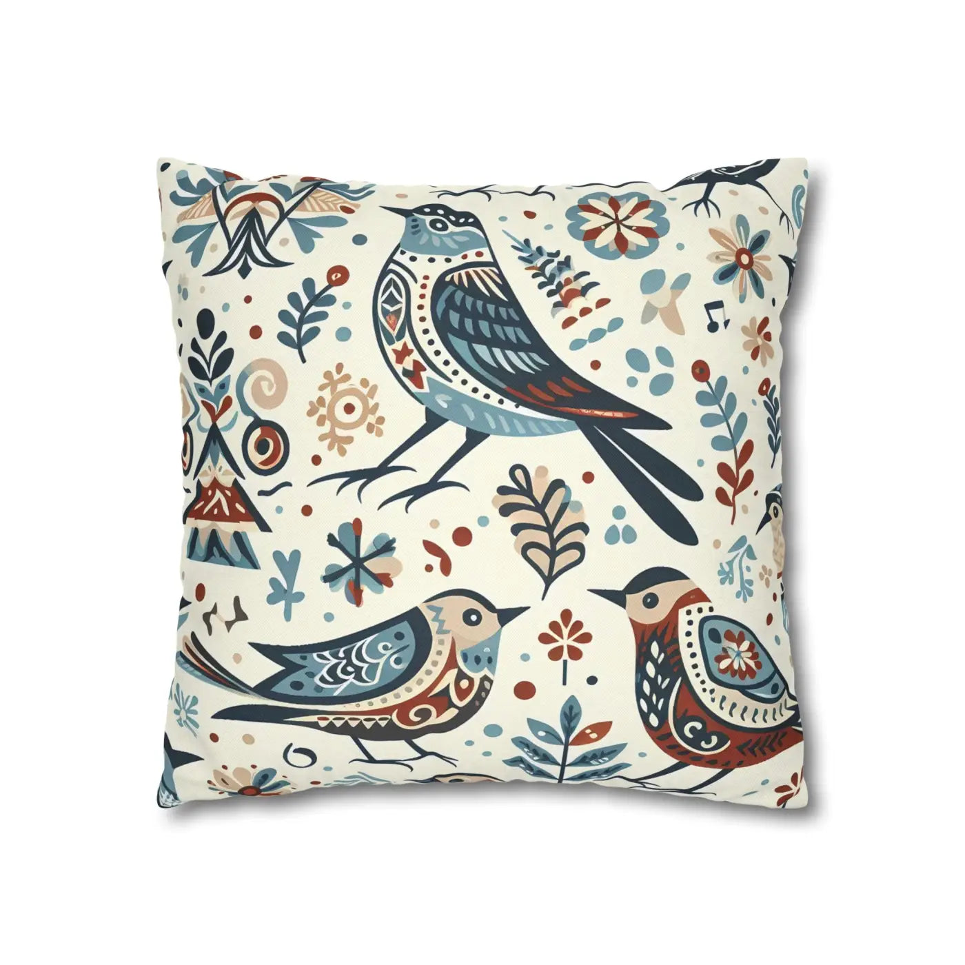 Bohemian Bird Print Pillowcase - Decorative Spun Polyester - DipaliZ