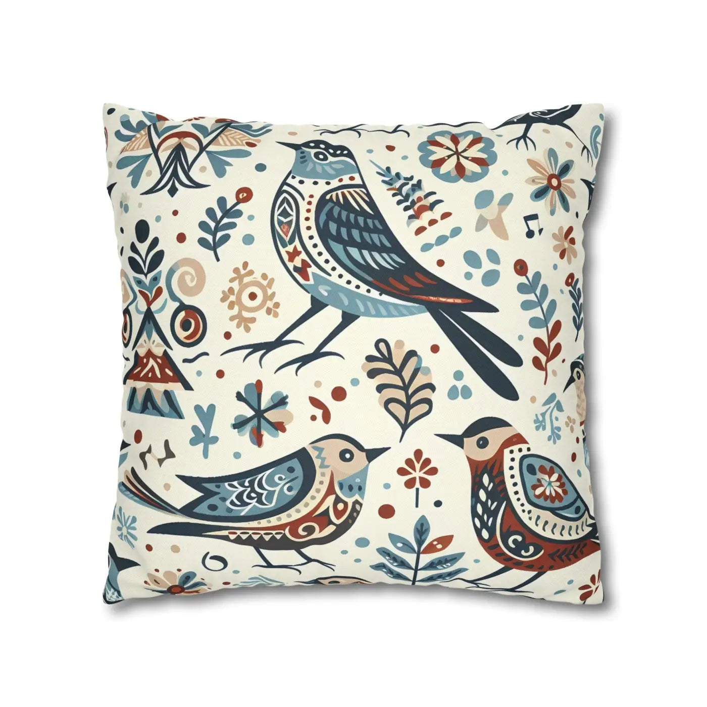 Bohemian Bird Print Pillowcase - Decorative Spun Polyester - DipaliZ