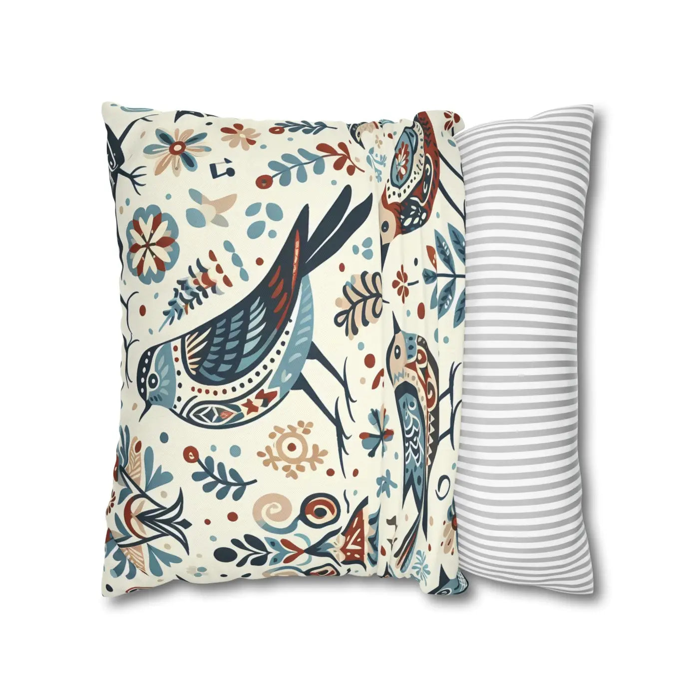 Bohemian Bird Print Pillowcase - Decorative Spun Polyester - DipaliZ
