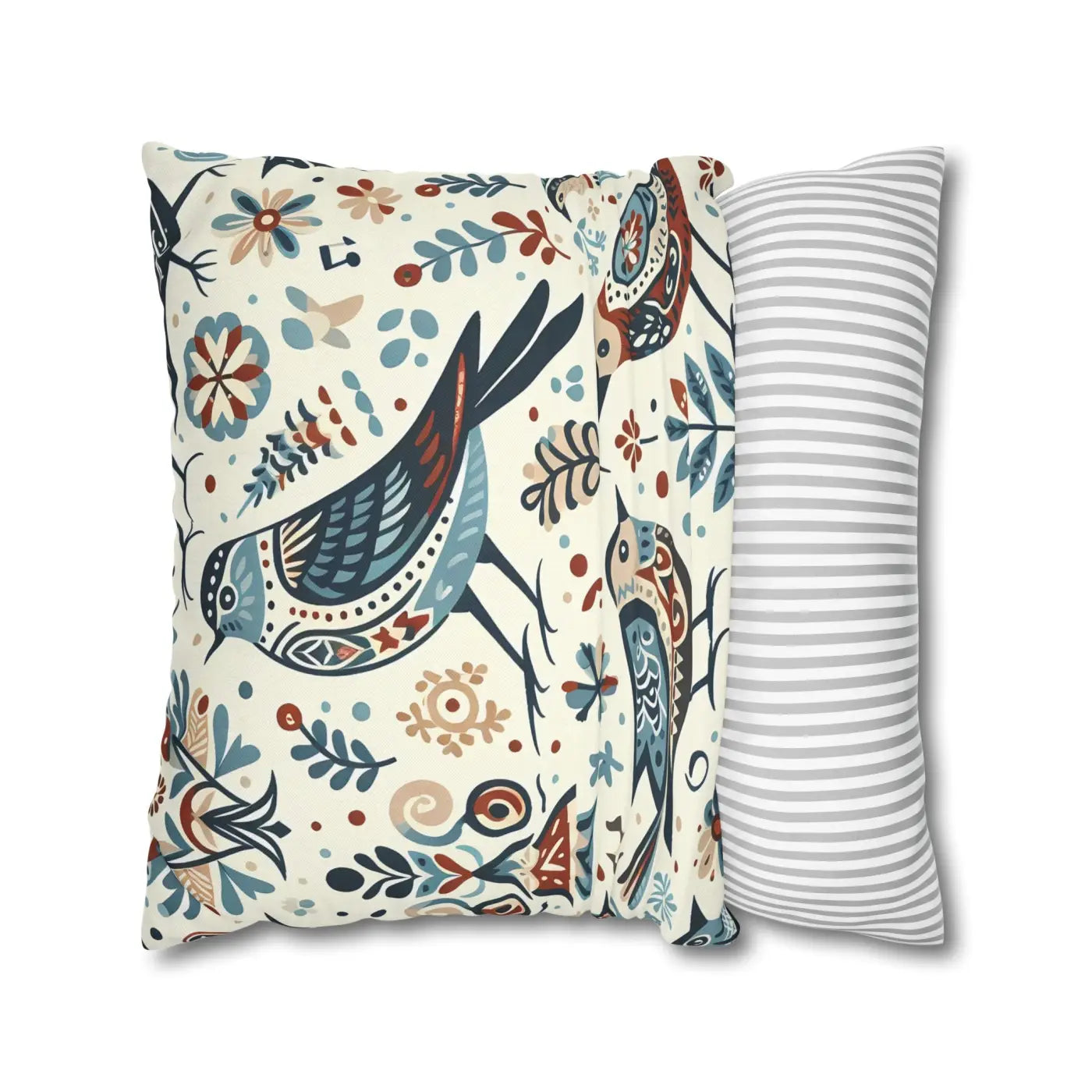 Bohemian Bird Print Pillowcase - Decorative Spun Polyester - DipaliZ