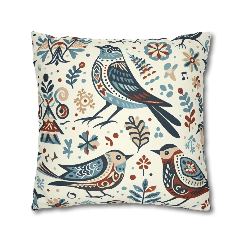 Bohemian Bird Print Pillowcase - Decorative Spun Polyester - DipaliZ