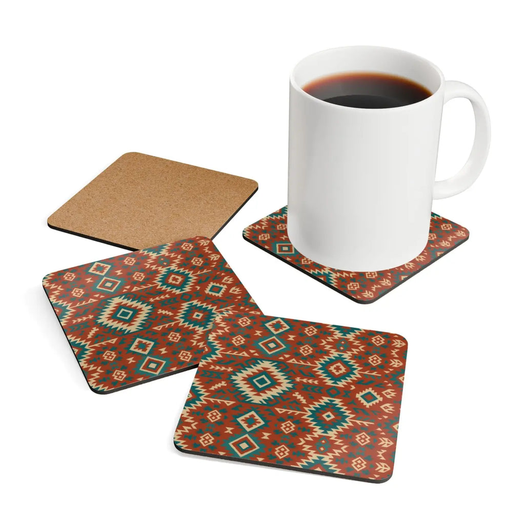 Cork Coaster Set - Boho Charm Home Decor - DipaliZ