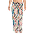 Stylish Cozy Women's Pajama Pants - Bohemian Feather Print - DipaliZ