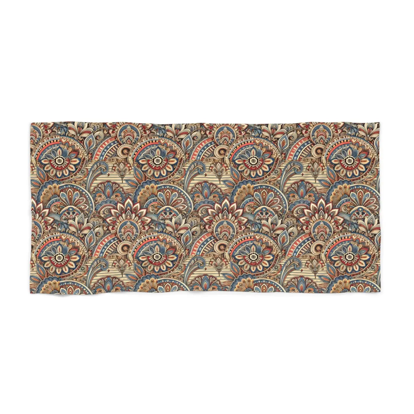 Vibrant Bohemian Floral Beach Towel - Bold Summer Style - DipaliZ