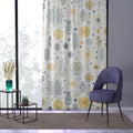 Bohemian Floral Window Curtain - Plant Pattern Design - DipaliZ