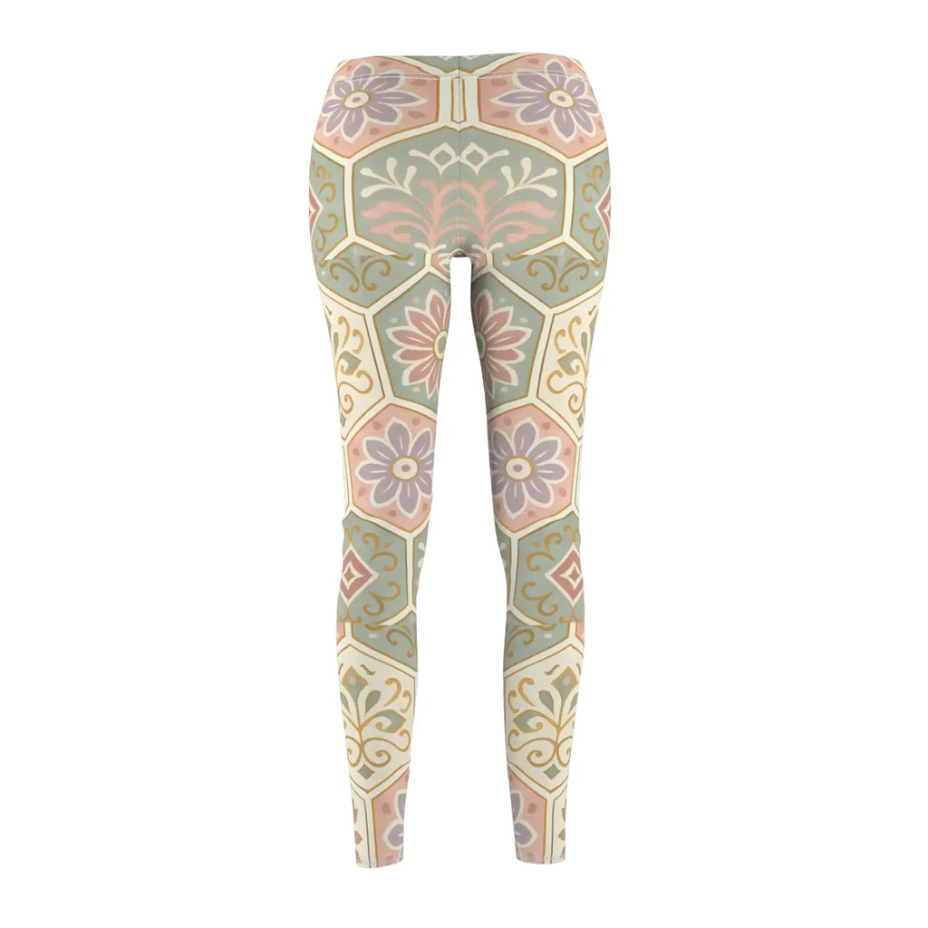 Floral Print Leggings - Premium Bohemian Activewear - DipaliZ