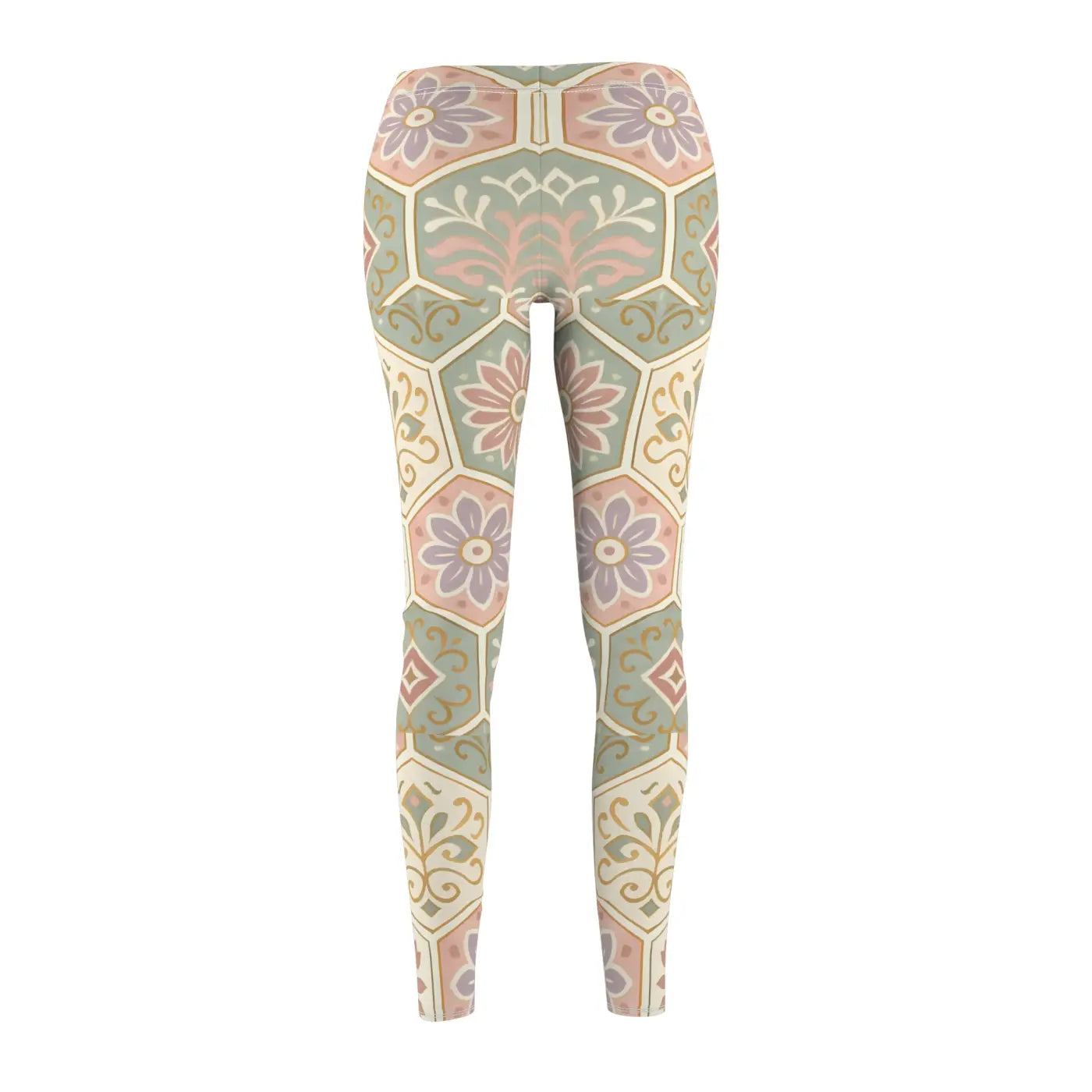 Floral Print Leggings - Premium Bohemian Activewear - DipaliZ