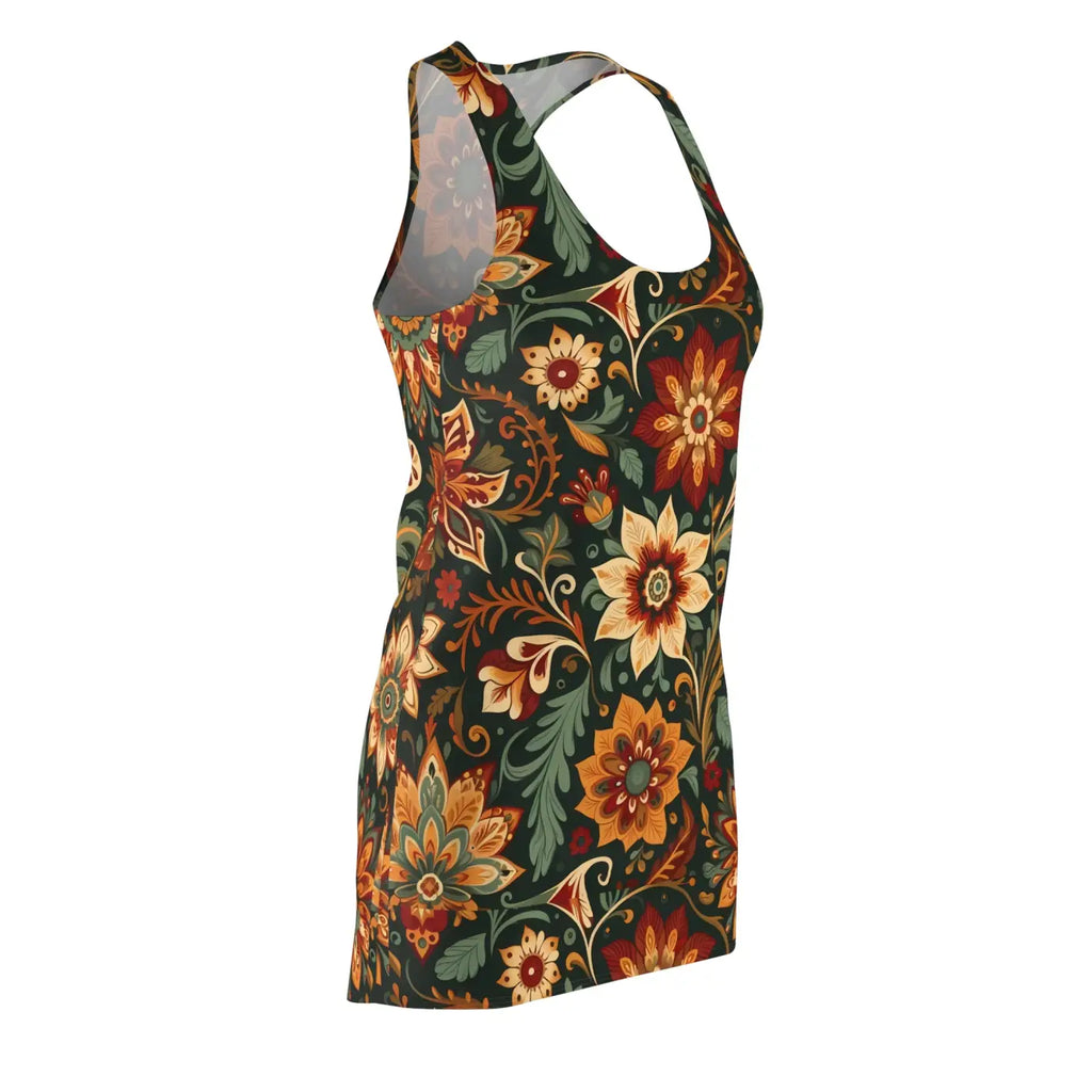 Vibrant Bohemian Floral Racerback Dress - Summer Style - DipaliZ