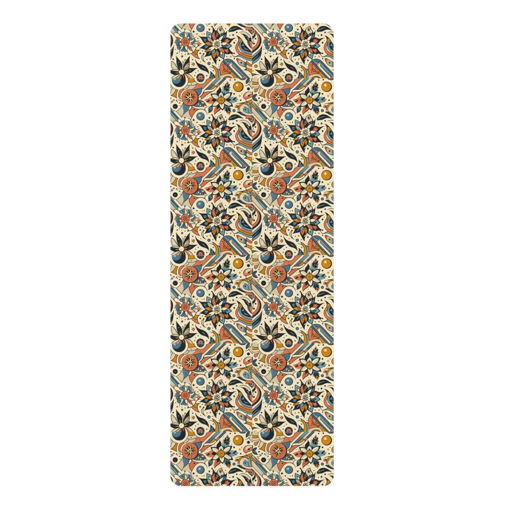 Vibrant Rubber Yoga Mat - Bold Grip and Style - DipaliZ