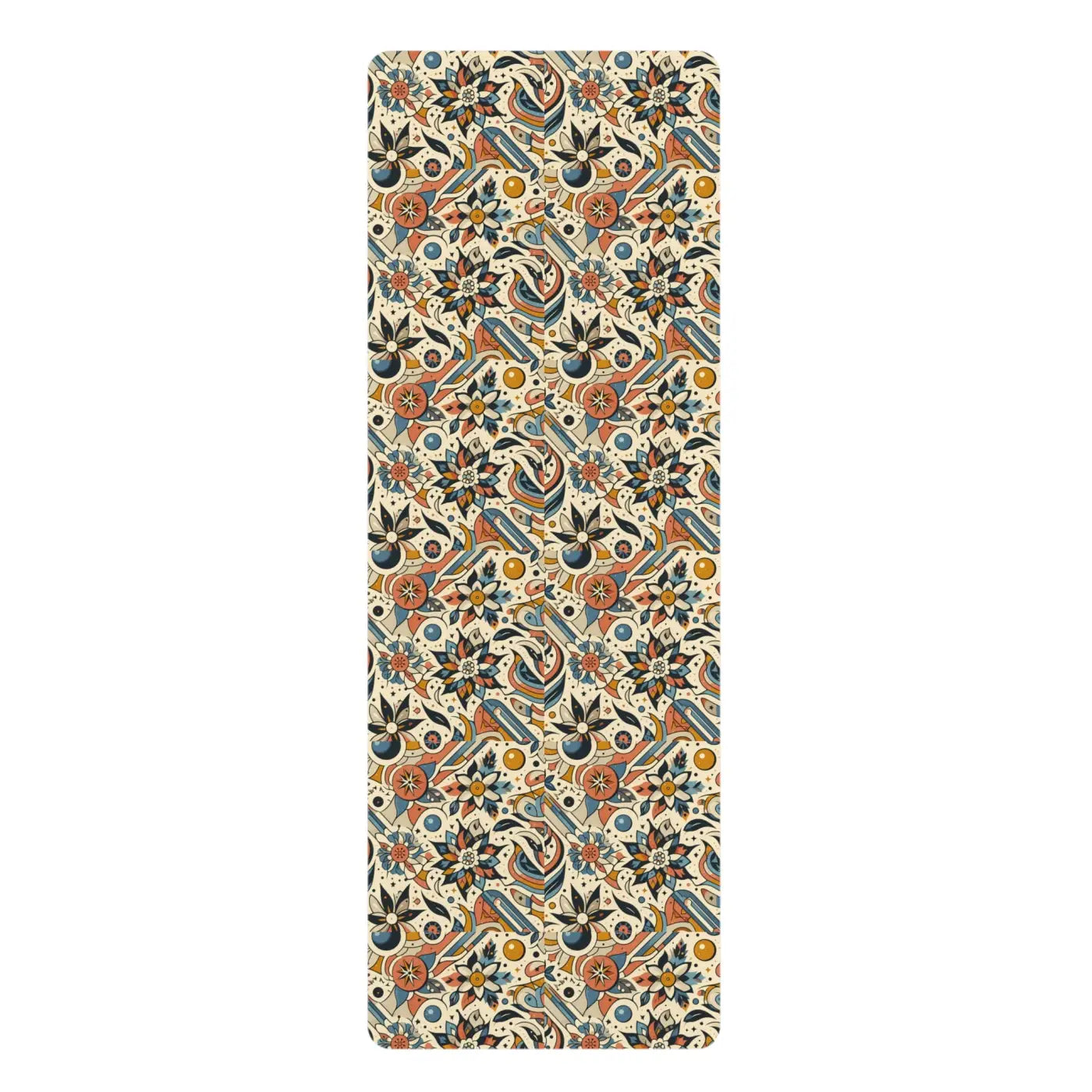 Vibrant Rubber Yoga Mat - Bold Grip and Style - DipaliZ