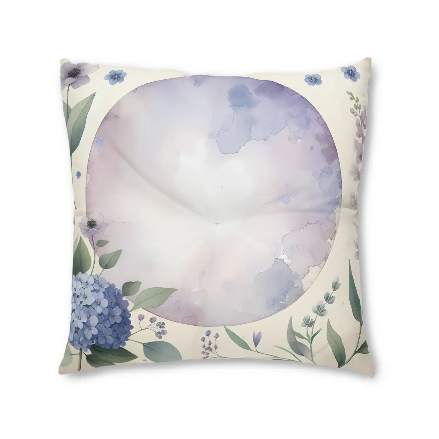 Tufted Floor Pillow - Bohemian Floral Home Decor Gift - DipaliZ
