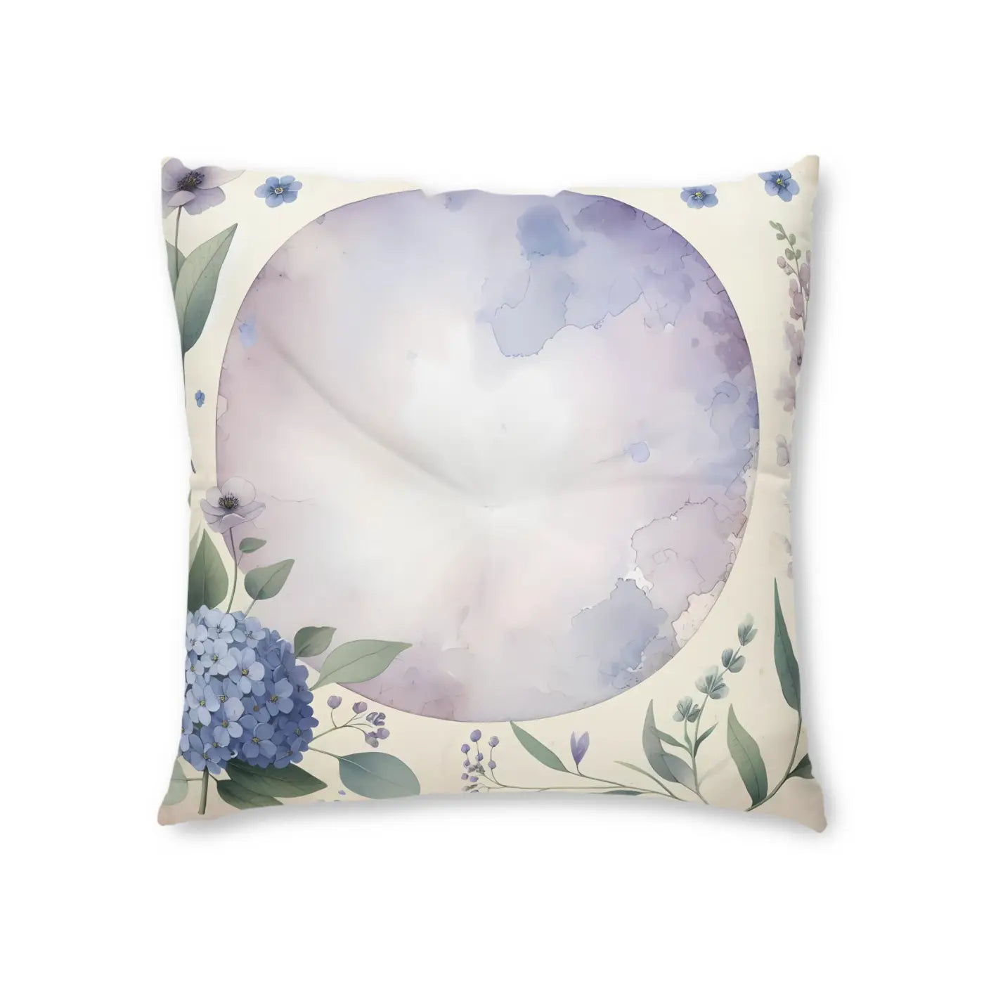 Tufted Floor Pillow - Bohemian Floral Home Decor Gift - DipaliZ