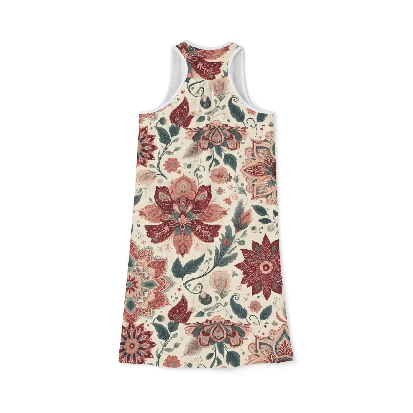 Floral Women Racerback Dress - Elegant Bohemian Style - DipaliZ