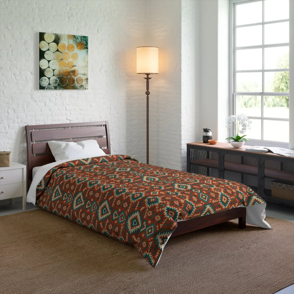 Bohemian Geometric Comforter - Cozy Hygge Polyester Microfiber - DipaliZ