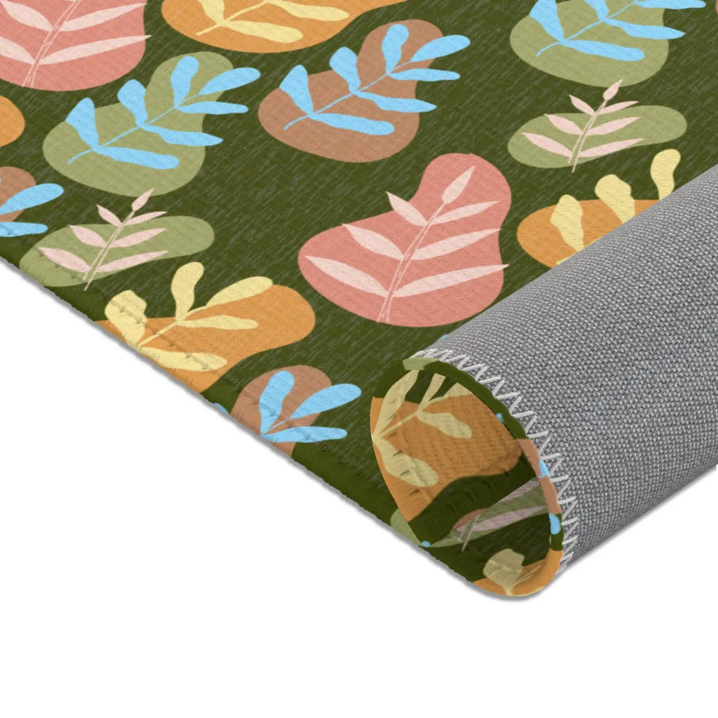 Bohemian Leaf Area Rug - Cozy Boho Warmth for Home - DipaliZ