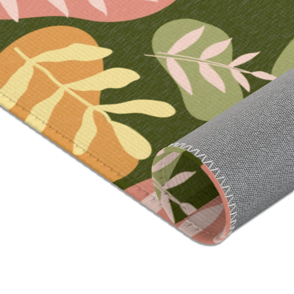 Bohemian Leaf Area Rug - Cozy Boho Warmth for Home - DipaliZ