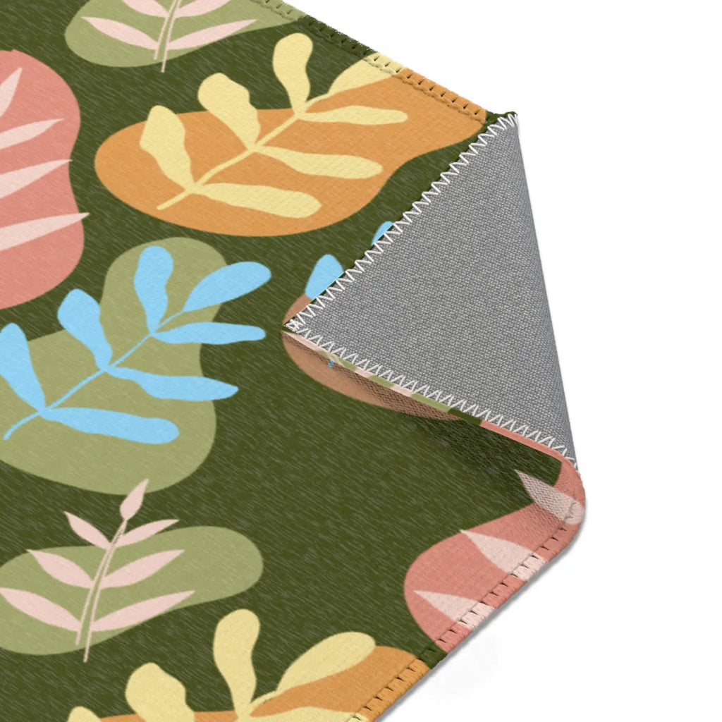Bohemian Leaf Area Rug - Cozy Boho Warmth for Home - DipaliZ