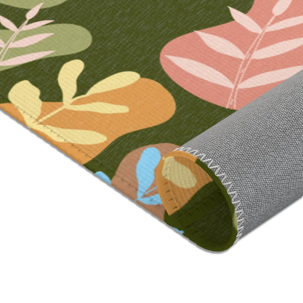 Bohemian Leaf Area Rug - Cozy Boho Warmth for Home - DipaliZ