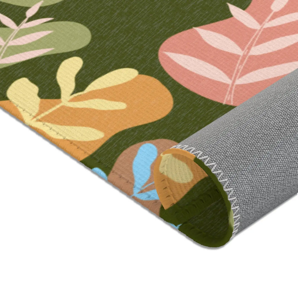 Bohemian Leaf Area Rug - Cozy Boho Warmth for Home - DipaliZ