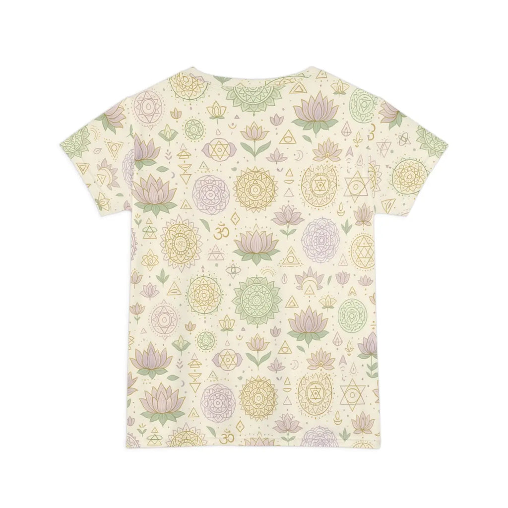 Mandala Short Print Sleeve Shirt - Boho Mindful Style - DipaliZ