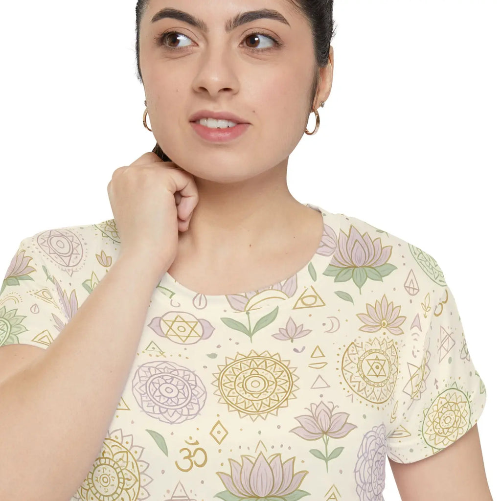 Mandala Short Print Sleeve Shirt - Boho Mindful Style - DipaliZ