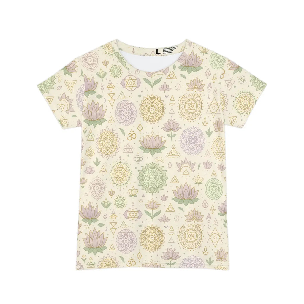 Mandala Short Print Sleeve Shirt - Boho Mindful Style - DipaliZ