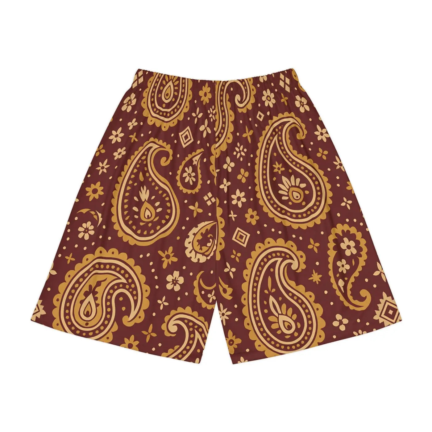 Paisley Pattern Men's Sports Shorts - Comfortable Athletic Wear - DipaliZ