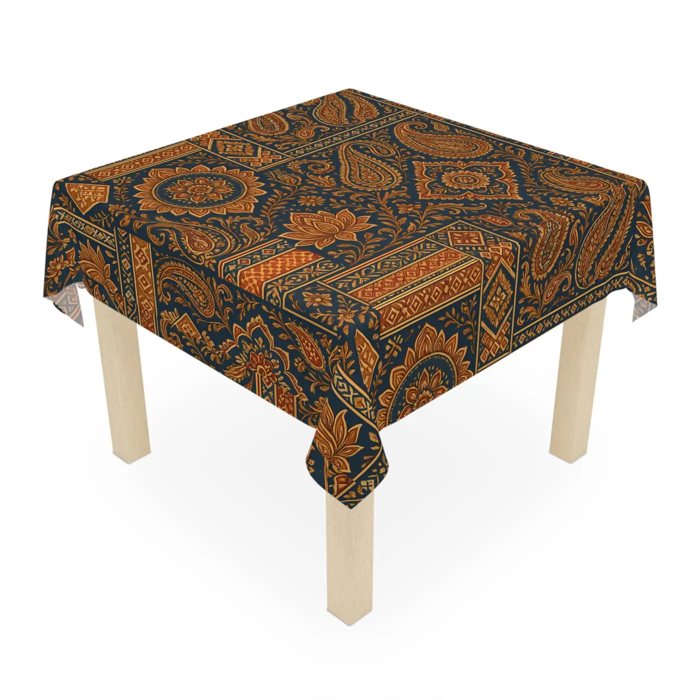 Bohemian Paisley Tablecloth - Boho Chic Vintage Dining - DipaliZ