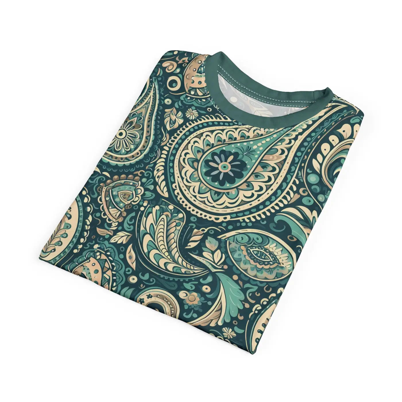 Bohemian Paisley Unisex Cut Sew Tee - Relaxed Fit - DipaliZ
