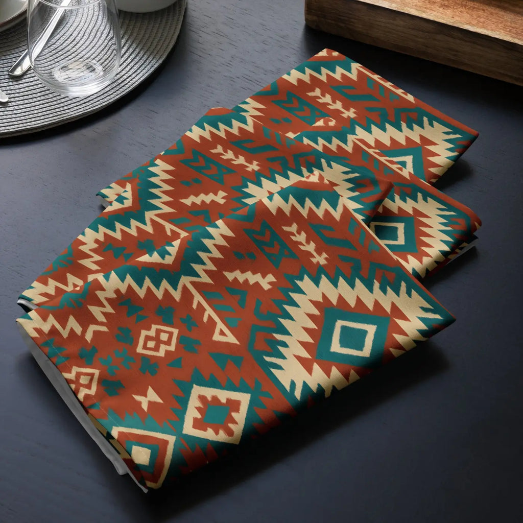 Bohemian Pattern Cloth Napkin Set - Premium Cotton - DipaliZ