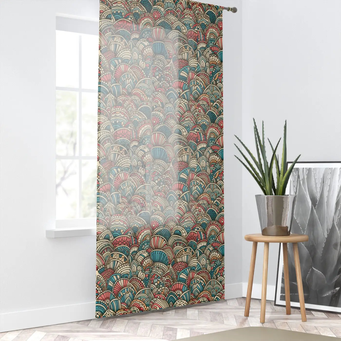 Bohemian Pattern Window Curtain - Cozy Home Decor Style - DipaliZ