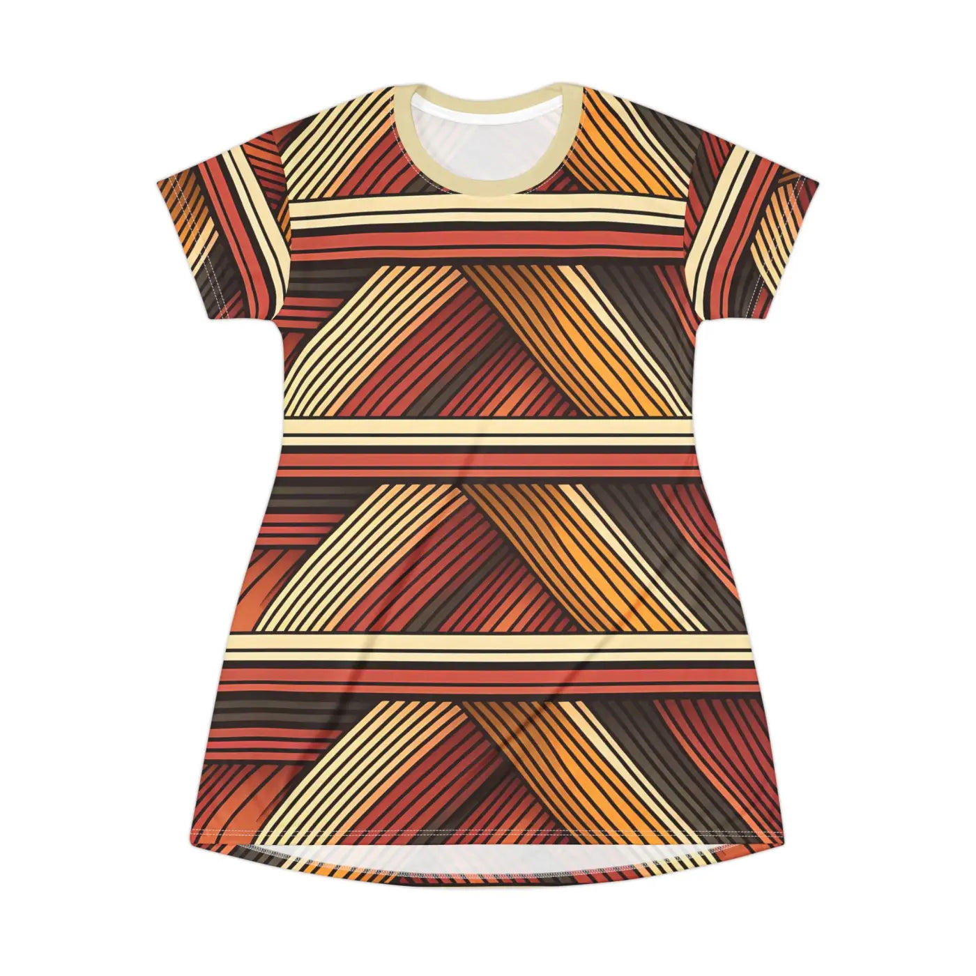 Vibrant Bohemian Striped Dress - Women's Fashion - DipaliZ