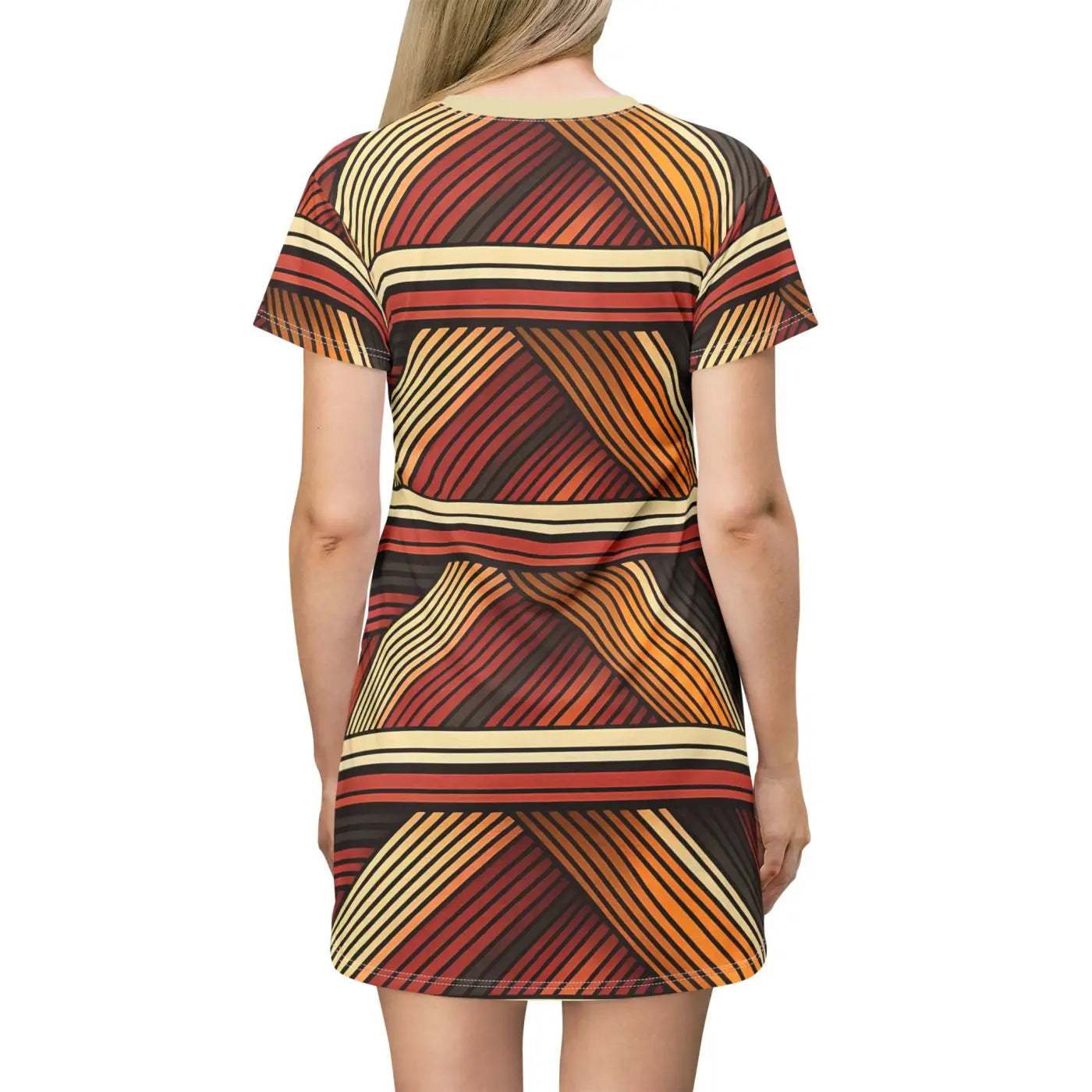 Vibrant Bohemian Striped Dress - Women's Fashion - DipaliZ