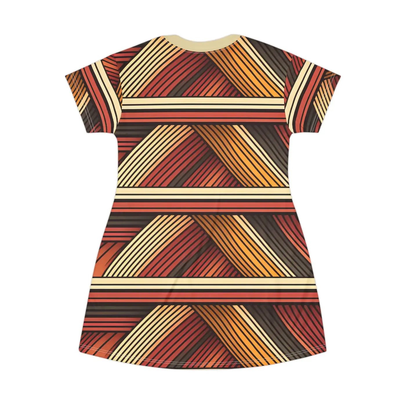 Vibrant Bohemian Striped Dress - Women's Fashion - DipaliZ