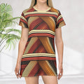 Vibrant Bohemian Striped Dress - Women's Fashion - DipaliZ