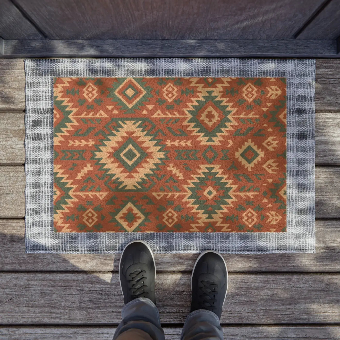 Bohemian Style Doormat - Desert Bloom Cozy Home Entrance - DipaliZ