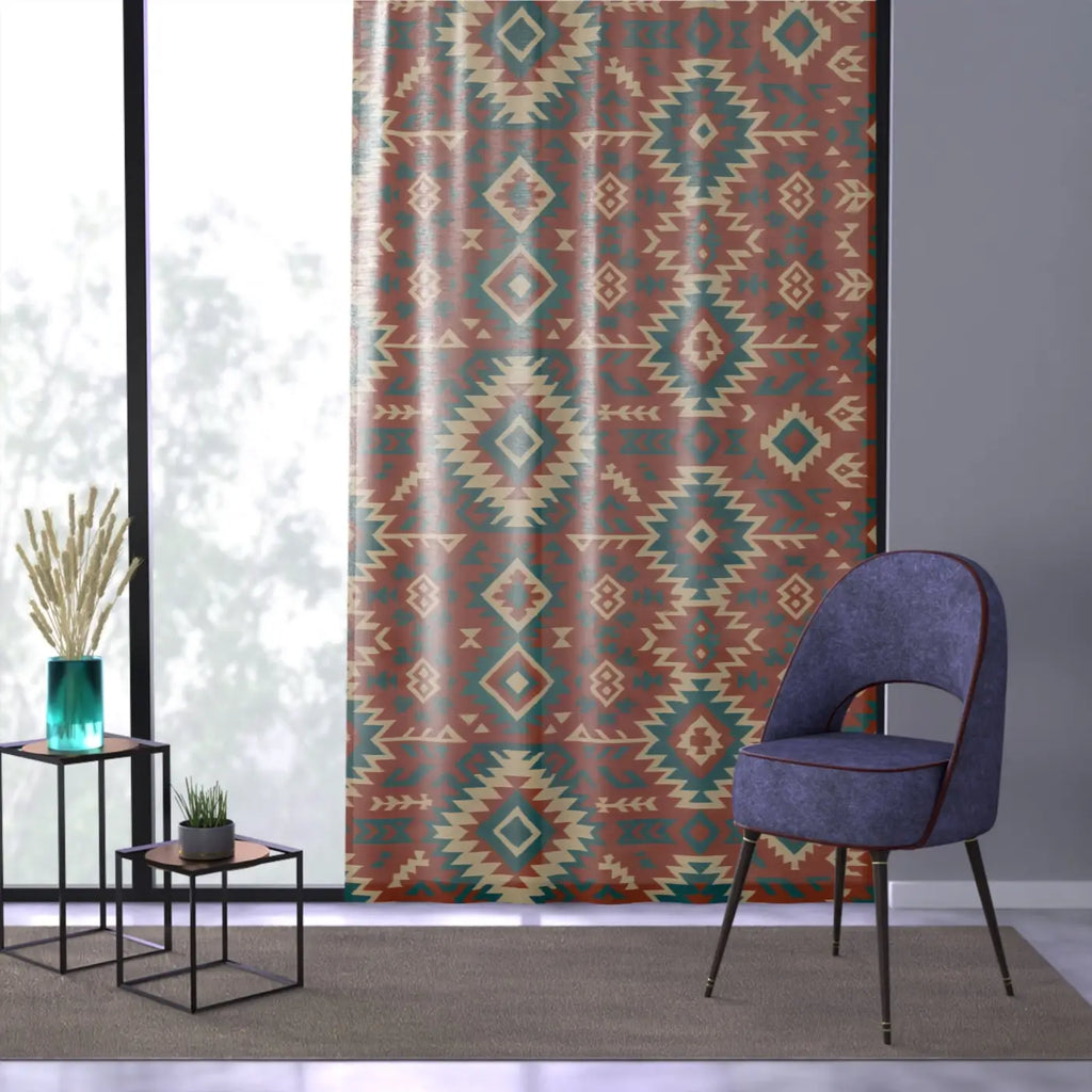 Tribal Print Drapes - Boho Vibes Living Room Curtains - DipaliZ