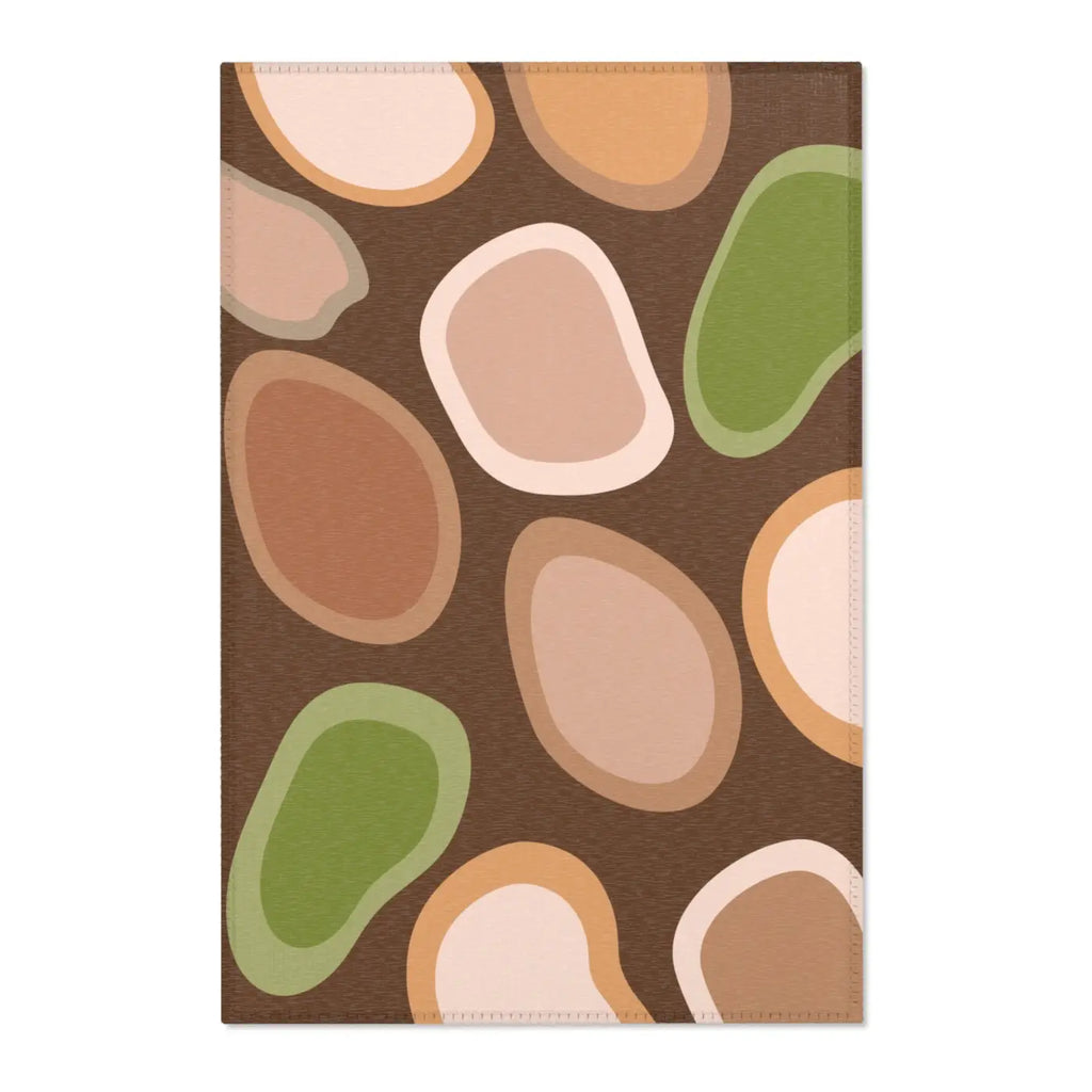 Earthy Chic Mat - Boho Abstract Area Rug - DipaliZ