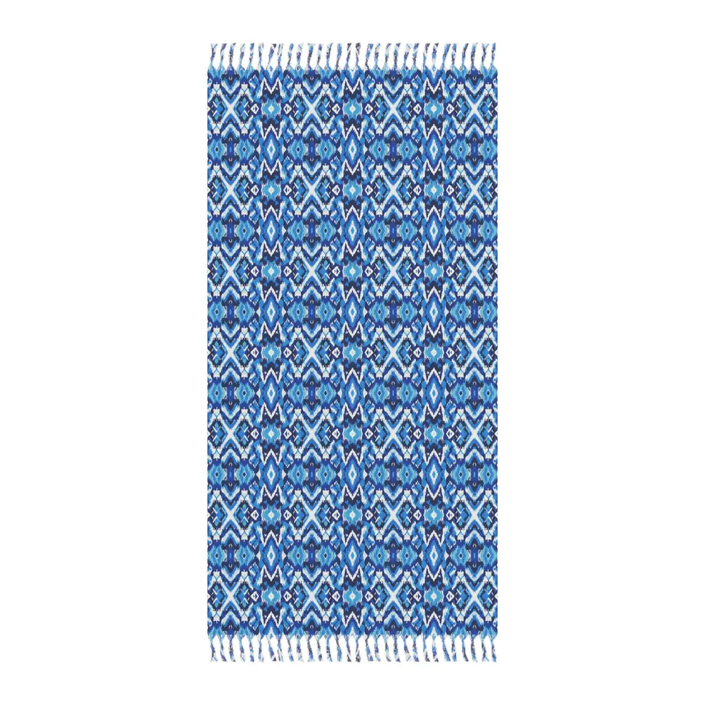 Boho Blue Beach Towel - Premium Turkish Peshtemal - DipaliZ