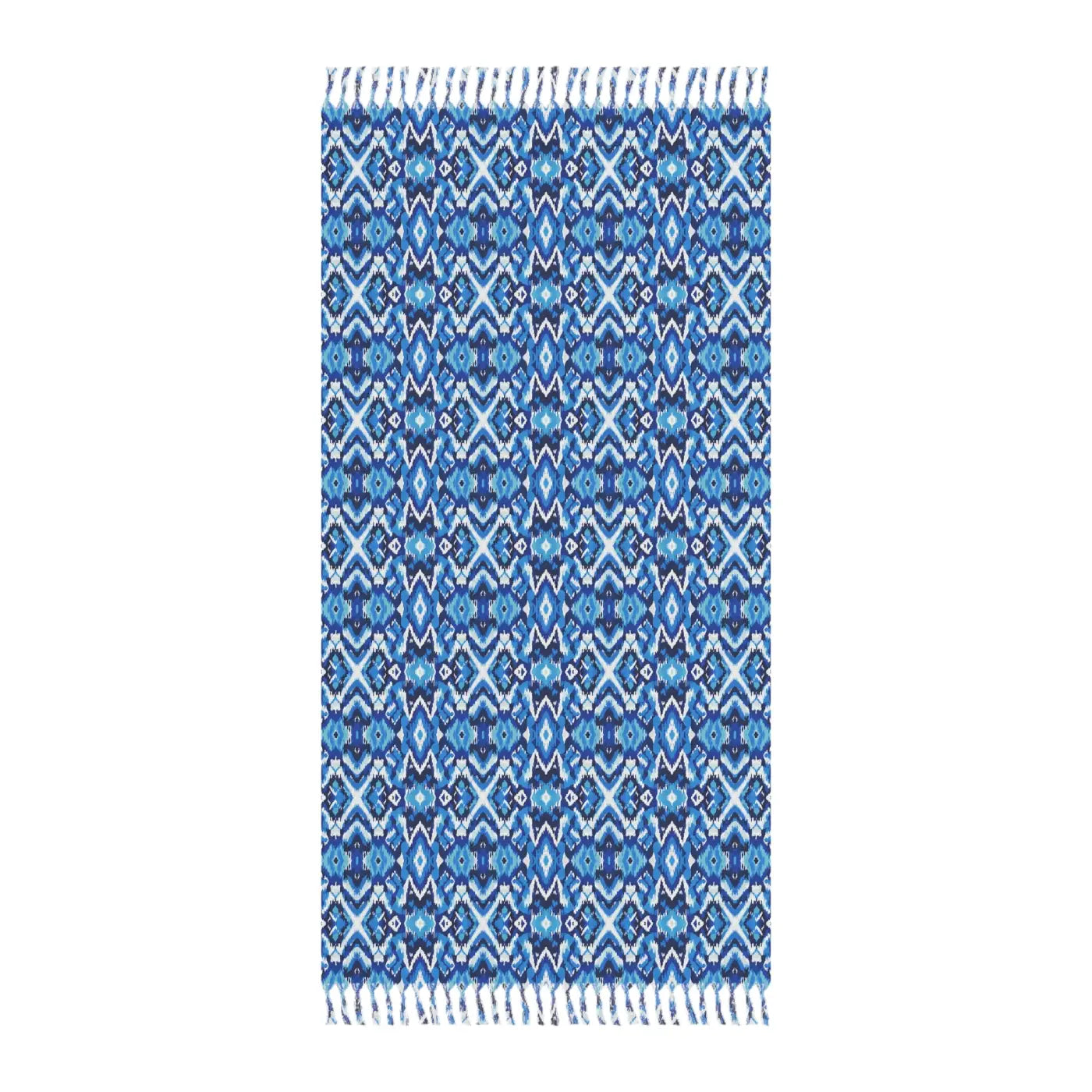 Boho Blue Beach Towel - Premium Turkish Peshtemal - DipaliZ
