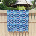 Boho Blue Beach Towel - Premium Turkish Peshtemal - DipaliZ