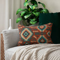 Vibrant Chic Lumbar Pillow - Cozy Tribal Boho Design - DipaliZ