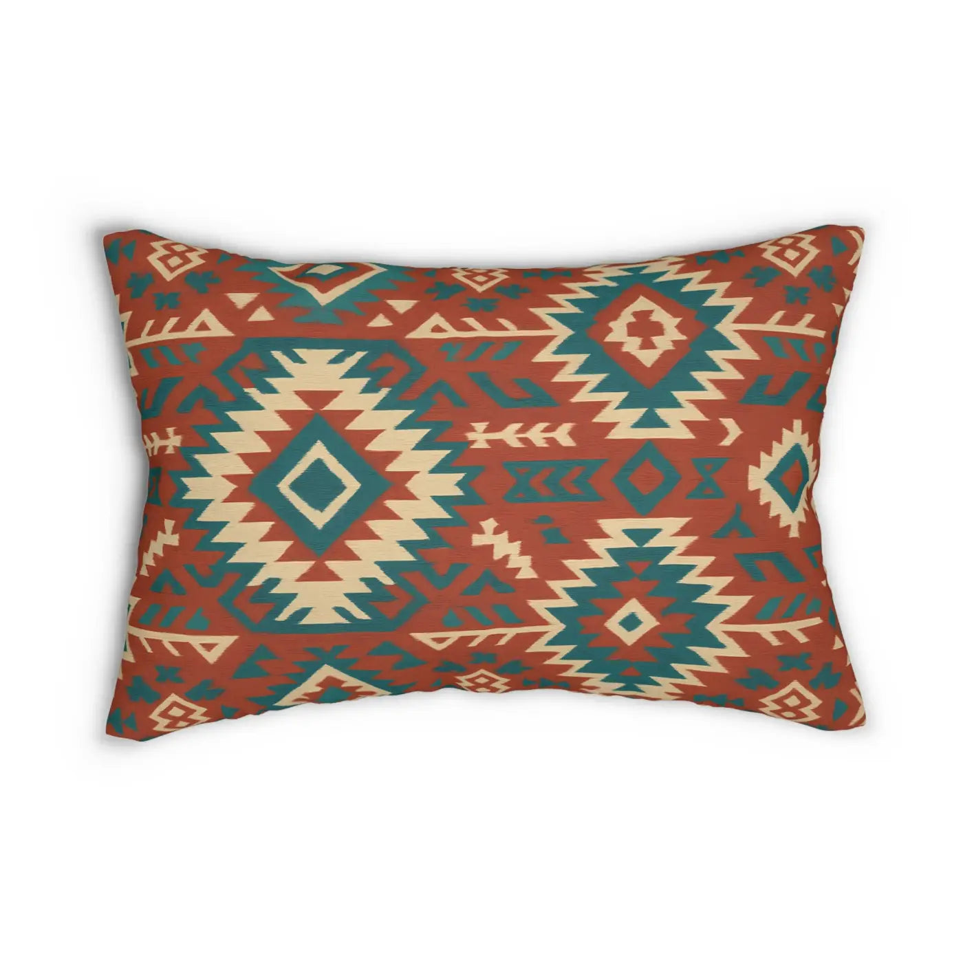 Vibrant Chic Lumbar Pillow - Cozy Tribal Boho Design - DipaliZ