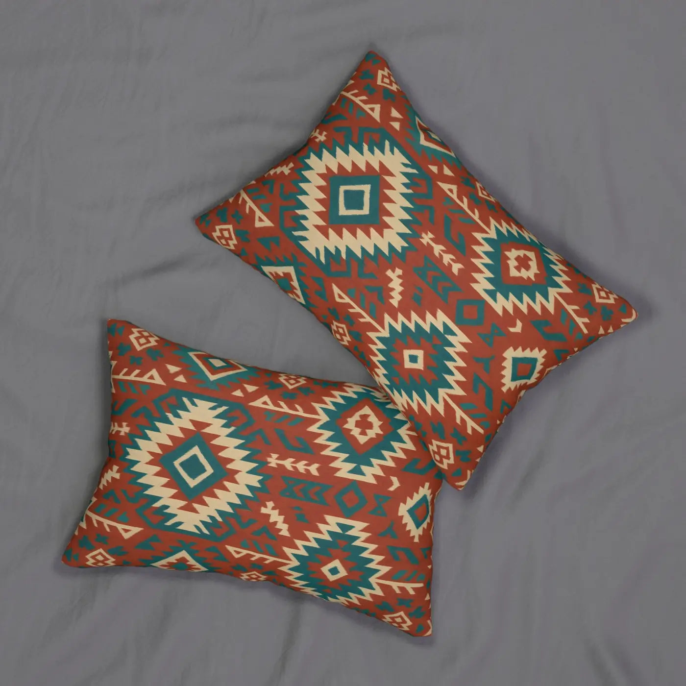Vibrant Chic Lumbar Pillow - Cozy Tribal Boho Design - DipaliZ