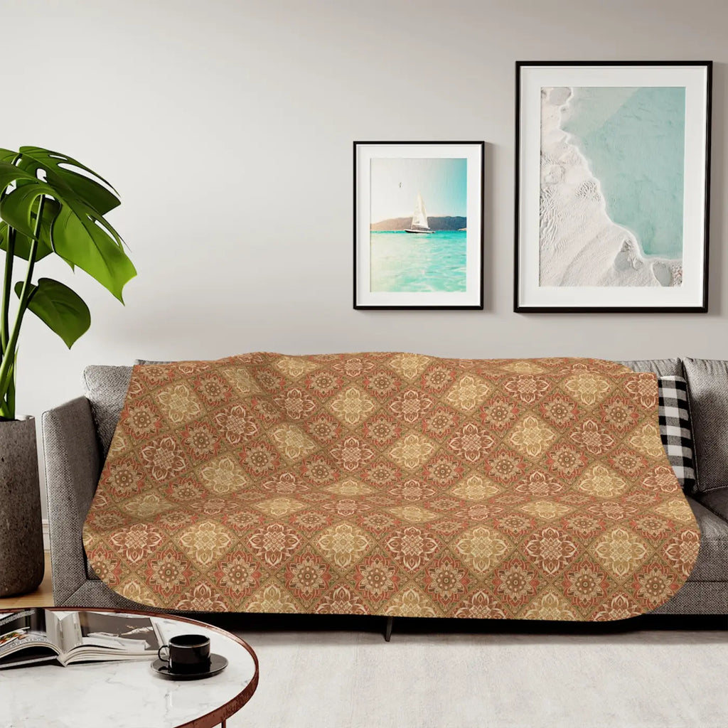 Boho Diamond Sherpa Blanket - Cloud-Soft Comfort - DipaliZ