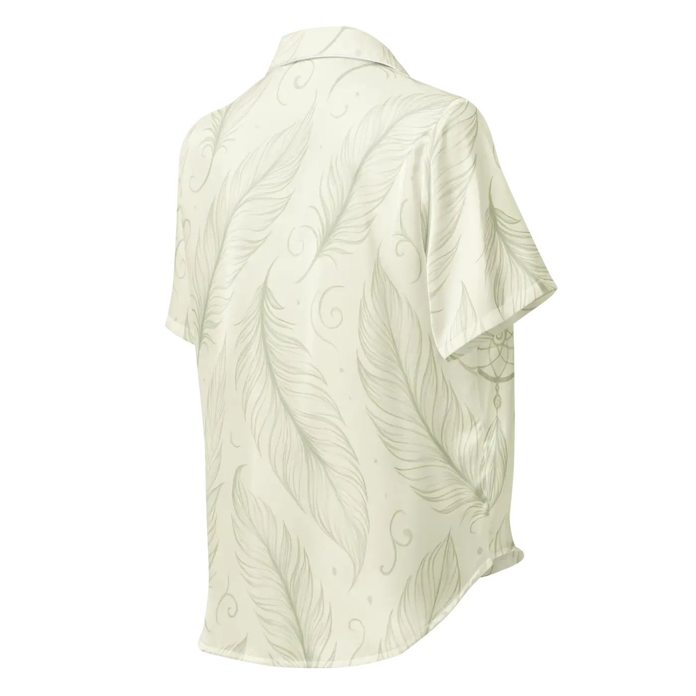 Boho Feathers Short Sleeve Pajama Top - Breezy Lounge - DipaliZ