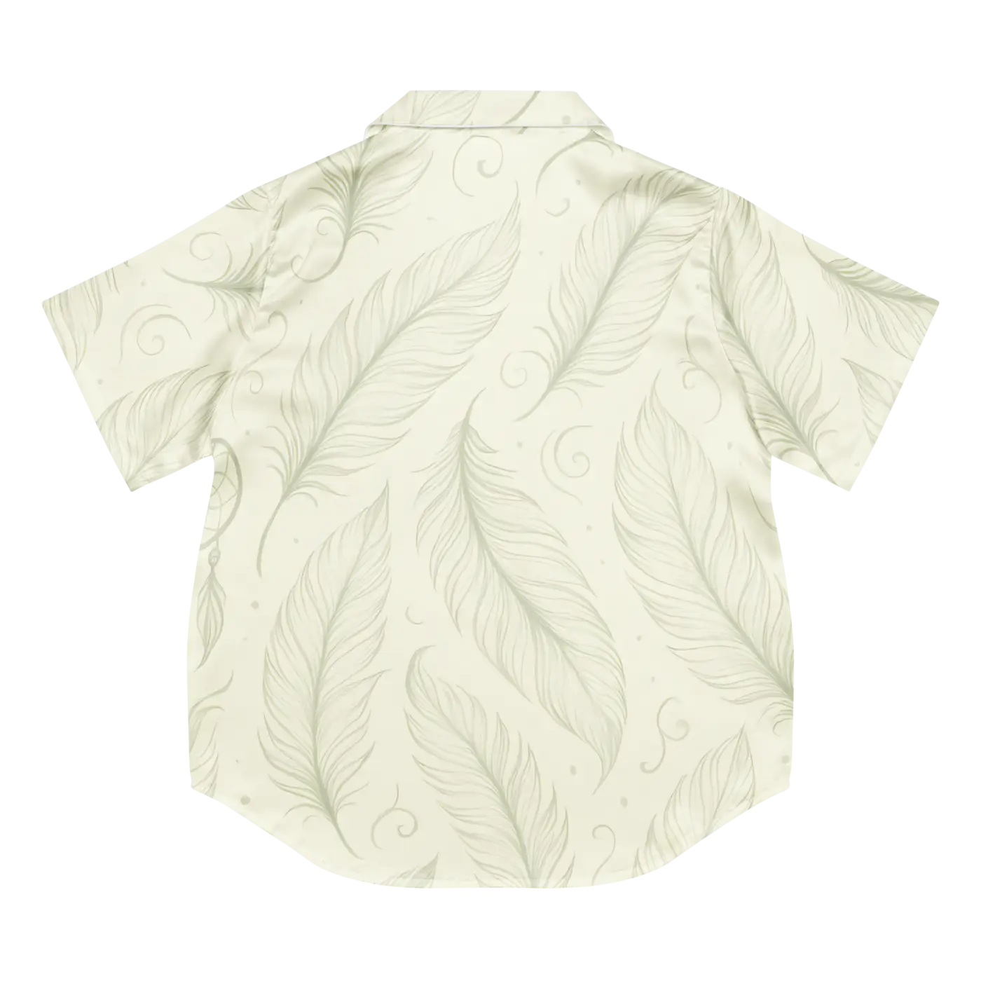 Boho Feathers Short Sleeve Pajama Top - Breezy Lounge - DipaliZ