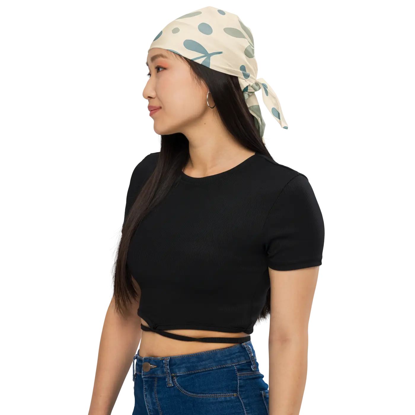 All-Over Print Bandana - Boho Floral Fun Recycled Polyester - DipaliZ